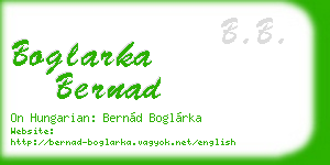 boglarka bernad business card