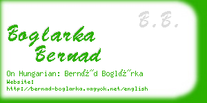 boglarka bernad business card